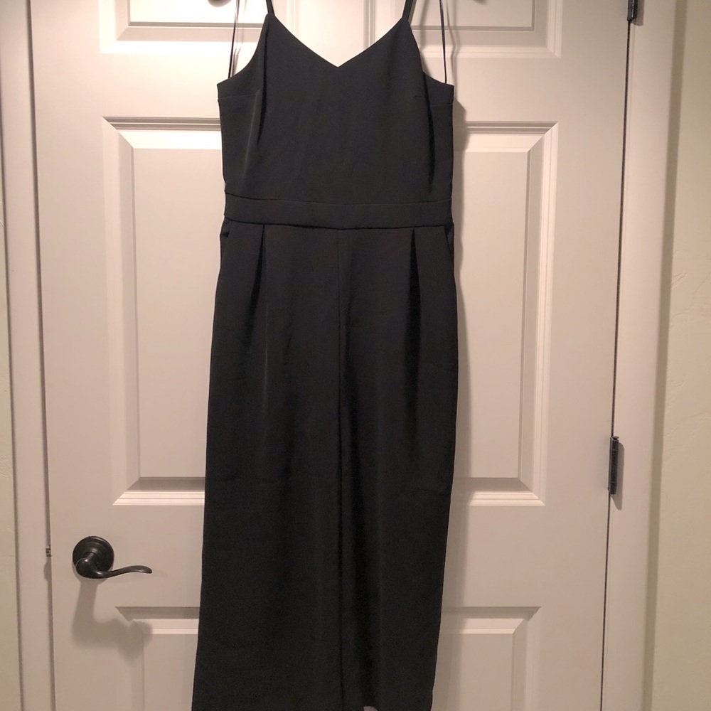 Express Cropped Black Jumpsuit